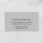Bio Eier Hühnerfarm Vintager Bus Visitenkarte (Rückseite)