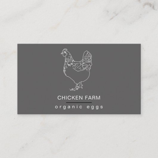 Bio Eier Hühnerhühner Vintages Geschäftsfahrzeug Visitenkarte (Vorderseite)