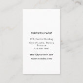 Bio Eier Hühnerzuchtmarkt Visitenkarte (Rückseite)