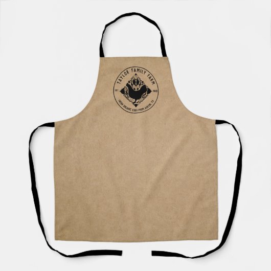 Bio Eierhof Rustikaler Hühnerbetrieb Schürze (Vorderseite)