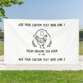 Bio Eierhof Rustikales Hühnchen Banner (Außenbereich)