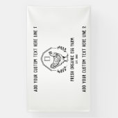 Bio Eierhof Rustikales Hühnchen Banner (Vertikal)