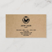 Bio Eierhof Rustikales Hühnchen Visitenkarte (Rückseite)