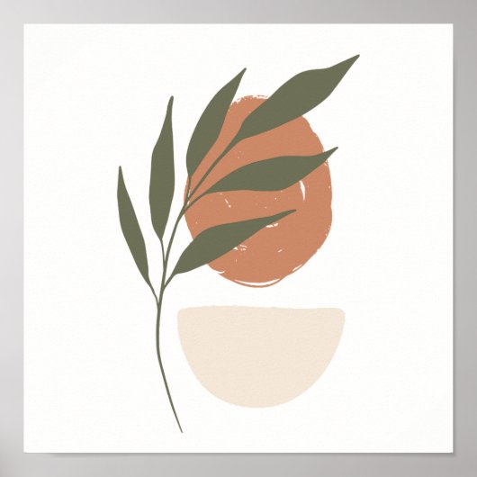 Bio einfache Boho Zeichnungen Boho Chic Ästhetik Poster (Vorne)