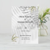 Bio Einladung zur Hochzeit in Schwarz und Weiß (Stehend Vorderseite)