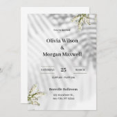 Bio Einladung zur Hochzeit in Schwarz und Weiß (Vorne/Hinten)