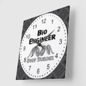 Bio Engineer Body Builder Quadratische Wanduhr (Winkel)