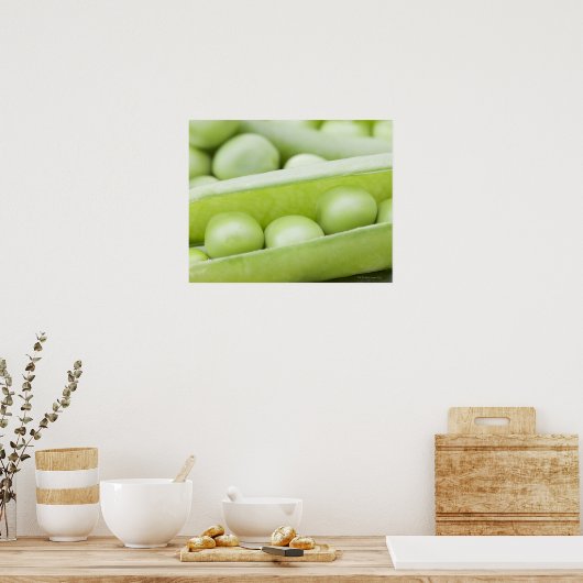 Bio Erbsen, frisch Poster (Küche)