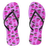 Bio Erdbeeren im Sommer lila Badesandalen (Fußbett)