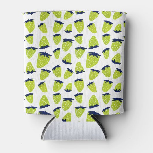 Bio Erdbeeren im Sommer nebgrün Dosenkühler (Vorderseite)