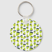 Bio Erdbeeren im Sommer nebgrün Schlüsselanhänger (Rückseite)