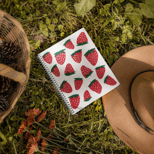 Bio Erdbeeren im Sommer - rot und grün Planer