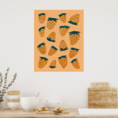 Bio Erdbeeren Poster (Küche)
