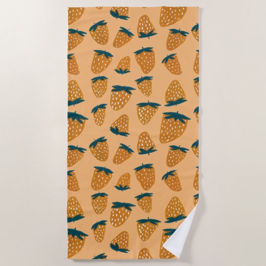 Bio Erdbeeren Strandtuch (Vorderseite)