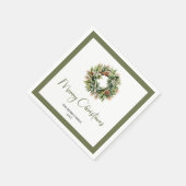 Bio-Erde-Ton-Weihnachtskranz-individuelle Serviett Serviette (Ecke)