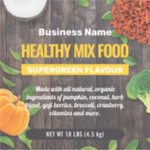 Bio Etikett für gesunde Lebensmittel (Vorderseite)