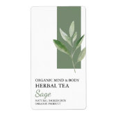 Bio Etikett für pflanzlichen Tee (Vorne)