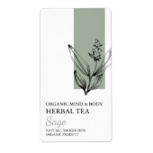 Bio Etikett für pflanzlichen Tee (Vorne)