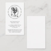 Bio Farm-Vintag-Hen-Visitenkarte Visitenkarte (Vorne/Hinten)