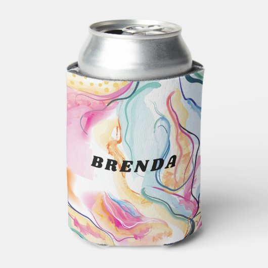 Bio Federstruktur mit fließenden Wellenformen Dosenkühler (Kanne Vorderseite)