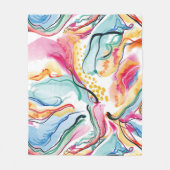 Bio Federstruktur mit fließenden Wellenformen Fleecedecke (Vorderseite)