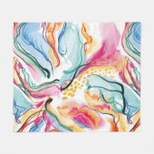 Bio Federstruktur mit fließenden Wellenformen Fleecedecke (Vorderseite (Horizontal))