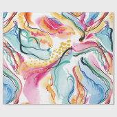 Bio Federstruktur mit fließenden Wellenformen Geschenkpapier (Flach)