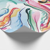 Bio Federstruktur mit fließenden Wellenformen Geschenkpapier (Ecke)