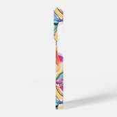 Bio Federstruktur mit fließenden Wellenformen iPhone Hülle (Linke Seite)