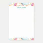 Bio Federstruktur mit fließenden Wellenformen Post-it Klebezettel (Vorderseite)