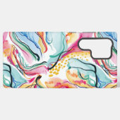 Bio Federstruktur mit fließenden Wellenformen Samsung Galaxy Hülle (Rückseite (Horizontal))