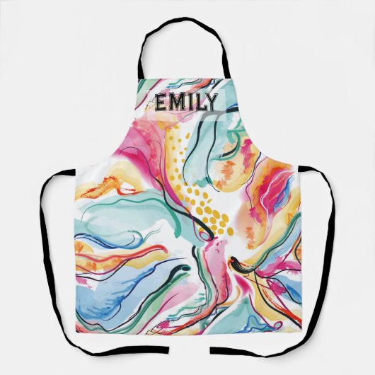 Bio Federstruktur mit fließenden Wellenformen Schürze (Vorderseite)