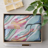 Bio Federstruktur mit fließenden Wellenformen Seidenpapier (Geschenk)