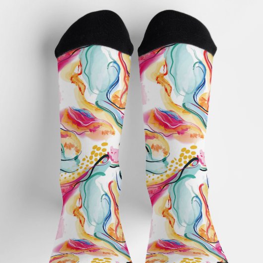 Bio Federstruktur mit fließenden Wellenformen Socken (Oben)