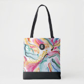 Bio Federstruktur mit fließenden Wellenformen Tasche (Vorderseite)