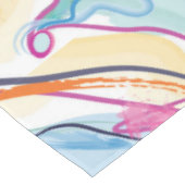 Bio Federstruktur mit fließenden Wellenformen Tischdecke (Schrägansicht)