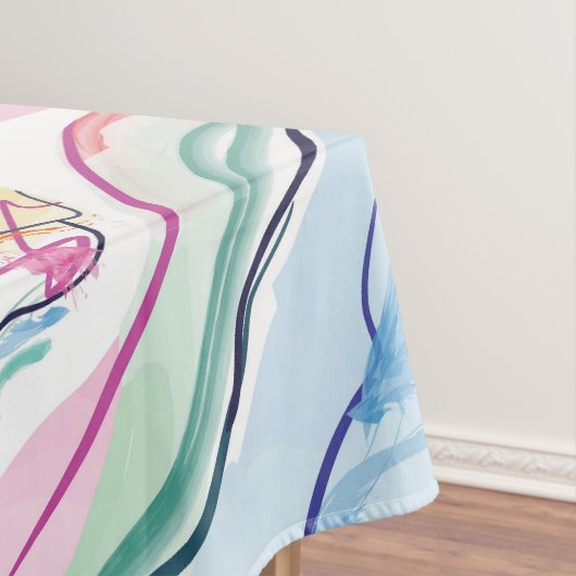 Bio Federstruktur mit fließenden Wellenformen Tischdecke (Beispiel)