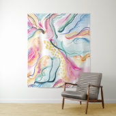 Bio Federstruktur mit fließenden Wellenformen Wandteppich (Beispiel)