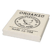 Bio Firmenlogo für frische Eier Gummistempel (Stempel)