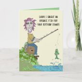 Bio Fisch Abendessen Geburtstag Karte (Vorderseite)