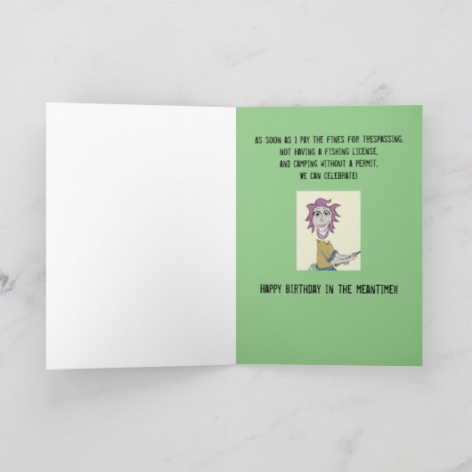 Bio Fisch Abendessen Geburtstag Karte (Innenseite)