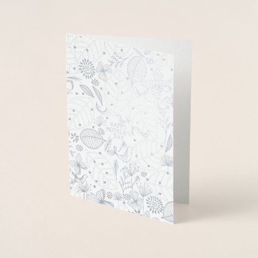 Bio Florals Muttertag Folienkarte (Vorderseite)