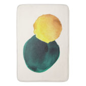 Bio Form Abstrakt Farbe Gelb grün Badematte (Vorderseite Vertikal)