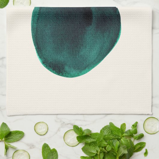 Bio Form Abstrakt Farbe Gelb grün Geschirrtuch (Gefaltet)