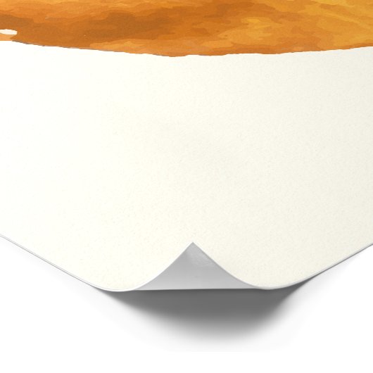 Bio Form Abstrakt Farbe Gelb grün Poster (Ecke)