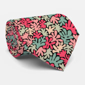 Bio Formen Abstrakt 240822 - Farben02 auf Schwarz Krawatte (Gerollt)