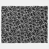 Bio Formen Abstrakt 240822 - Schwarz Fleecedecke (Vorderseite (Horizontal))