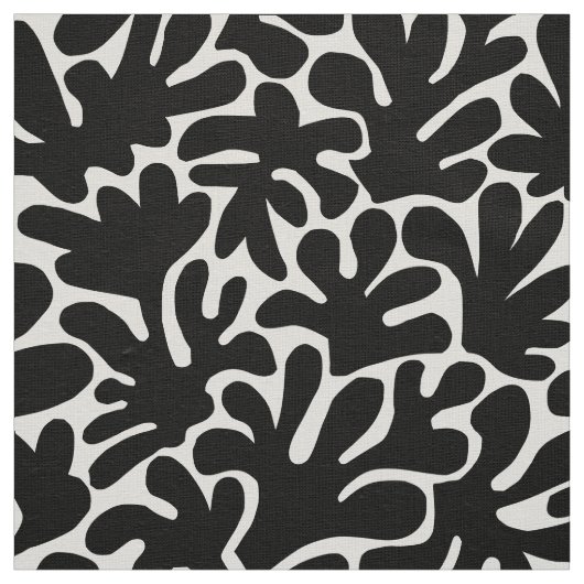 Bio Formen Abstrakt 240822 - Schwarz Stoff (Muster)
