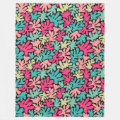 Bio Formen Abstrakt 240822 - Schwarzweißfarben Fleecedecke (Vorderseite)