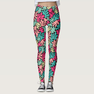 Bio Formen Abstrakt 240822 - Schwarzweißfarben Leggings